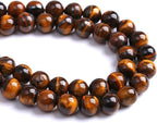 4MM 88PCS Natural Stone Yellow Tiger Eye Stone with Iron Mine Beads for Jewelry Making DIY Bracelet