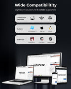 Laser Engraving Machine, Woxcker L2 MAX 5.5W Enclosure Laser Engraver, 300x300mm Bed Size 0.01mm High Precision Laser Engraving and Cutting for Wood Leather Glass Acrylic (Class 1 Laser 5500mW)