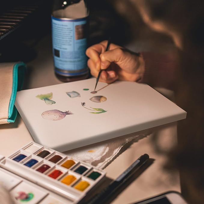 FIXSMITH Stretched Canvas for Painting- 10 Pack Multisize 4x4,5x7,8x10,9x12,11x14 (2 of Each),100% Cotton,Primed,for Acrylic,Oil,Other Wet or Dry Art Media,for Artists,Kids,Beginners and More.