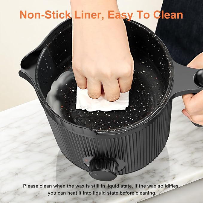 venpow Candle Wax Melter with Pour Spout, Candle Making Kit for Adult Beginners, for Candle Making, Set Includes Wax Melting Pot, Stirring Spoon, Thermometer, Wick, Wick Sticker and Centering Device