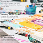 ARTEZA Stretched Canvas, 16 x 20 Inches, Pack of 6, Blank White Large Canvas for Painting for Acrylic, Oil and Gouache Paints