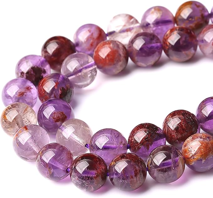 4MM 86PCS Natural Gemstone Purple Ghost Crystal Stone Beads for Jewelry Making DIY Bracelet
