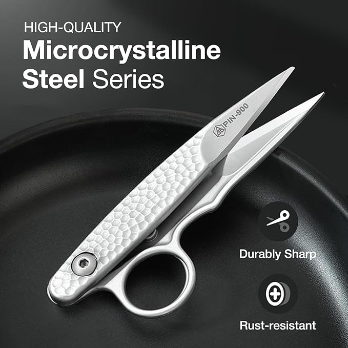 Premium Fabric Scissors for Cutting Clothes, Small Multi-Purpose Stainless Sewing Leather Dressmaking, Professional Crafting Shears Microcrystalline Steel Shears Office Cutting Tools (Silver)