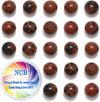 NCB 200pcs 6mm Mahogany Obsidian Loose Beads for Jewelry Making, Natural Semi Precious Beads Round Smooth Gemstones Spacer Beads Charms for Necklaces Bracelets (Mahogany Obsidian, 6mm 200Beads)