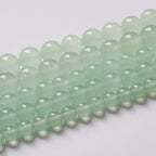 6mm 60pcs Natural Green Jade Chalcedony Beads Energy Healing Power Stone Beads for Jewelry Making Round Loose Beads DIY Bracelet 15" (Green Jade, 6mm)