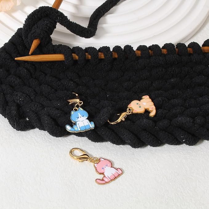 DoreenBeads Stitch Markers for Crocheting and Knitting, Alloy Enamel Crochet Marker Crochet Gifts for Knitting Weaving Sewing Accessories Quilting Jewelry Making