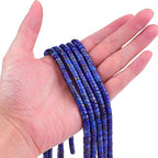 Natural Lapis Lazuli Spacer Beads Caps Loose Semi Gemstone for Beading Jewelry Making 6mmx3mm 38cm