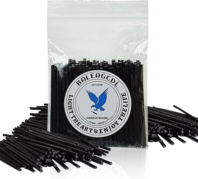 Pearled Candle Extra Wicks 200 Pack for Pearled Candle Making - 2 Inch Black Cotton Candle Wicks for Candle Making DIY