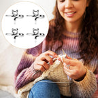 YUXIANLB 4pcs Adjustable Crochet Tension Ring for Finger, Cat Shape Metal Open Guide Tension Ring for Crocheting, Crochet Loop Rings Braided Faster Knitting Thimbles Supplies For Women Mother - Silver