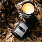 Creahaus 10oz, 16 Pack Thick Candle Jars with Metal Lids for Making Candles, Bulk Matte Black Empty Glass Candle Containers & Sticky Labels, Warming Labels Kit, Heat Resistant Candle Vessels