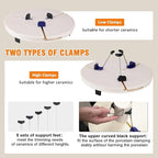 JIAWANSHUN Pottery Machine Turntable Clamp, Adjustable Ceramic Art Repair Tool, Portable Pottery Centering Tool, Ceramic Pottery Trimming Turntable Tools for Ceramic Beginners Professionals