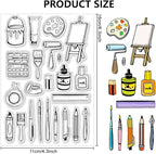 CHGCRAFT Painting Tools Clear Stamps Cake Transparent Silicone Stamps Brushes Brushboard Silicone Clear Stamp for Cards Making DIY Scrapbooking Album Photo Journal