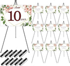 AROIC 63 "Easel Stand for Display, 10 Pack Portable Foldable Metal Easel, Easels for Signs Wedding Logos,Arts, Painting,Adjustable Floor Easels with 10 Storage Bag