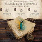 NomadCraftsCo. Blank Vintage Handmade Deckled Edge Paper | 75 Sheets of Recycled Cotton Papers, Perfect Sheet for Any Medium, Blank Watercolor Paper Cards, 150 GSM Thick & Acid-free Antique Paper