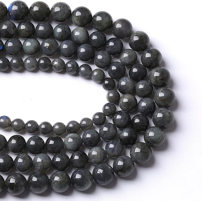 4MM 88PCS Natural Stone Black Labradorite Beads Crystal Loose Beads for Jewelry Making DIY Bracelet