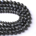 12MM 32PCS Natural Stone Black Labradorite Beads Crystal Loose Beads for Jewelry Making DIY Bracelet
