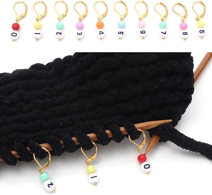 DoreenBeads Stitch Markers for Crocheting and Knitting, Alloy Enamel Crochet Marker Crochet Gifts for Knitting Weaving Sewing Accessories Quilting Jewelry Making