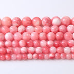 36pcs 10mm Natural Pink White Persian Jade Gemstone Beads Round Loose Spacer Beads for Jewelry Making DIY Bracelets Necklaces 15"(Pink Persian Jade, 10mm)