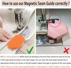 3 PCS Magnetic Seam Guide for Sewing Machine, 2025 Upgraded Multifunctional Polygonal Hemmer Seam Guide with Scale, Sewing Accessories Supplies Tool