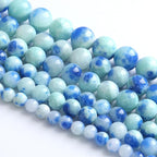 10MM 38PCS Peacock Blue Persian Jade Spacer Loose Beads for Jewelry Making DIY Bracelet Necklace