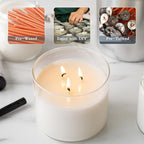 6 Inch Candle Wick,100 Piece Cotton Candle Wicks, Orange Low Smoke Pre-Waxed Candle Wicks with Tabs for Candle Making DIY