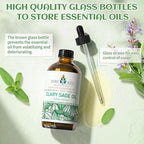 EVOKE OCCU Clary Sage Oil Essential Oil for Anxiety Relief, Moisturize Skin, Air Freshening, Add to Spray and Diffuser - 4 FL Oz