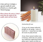 PXBBZDQ Wooden Candle Wicks Long Crackling Wood Wicks for Candles Making 50 Sets