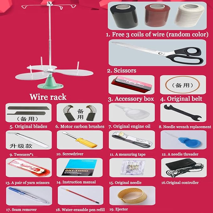 Serger Overlock Machine,High Speed Sewing Machine,Heavy-Duty Metal Frame Overlock Machine,Built-in Rolled Hem,Overlock Width 3.0-5.0mm,for Heavy Duty Fabric