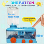 Paint Brush Cleaner with Paint Tray, Water Circulation Brush Rinser with Brush Holder, Watercolor/Oil and Water-Based Paint Brush Cleaner Tool, 400ml Capacity, Train Design, Gift for Artist Beginners