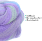 uxcell Needle Felting Wool, 1.76oz Natural Fibre Wool Roving Yarn Wool Felting Supplies for Needle Felting Yarn DIY Handcrafts, Mixed Colors, Medium