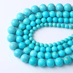 8MM 46PCS Natural Stone Turquoise Beads for Jewelry Making DIY Bracelet