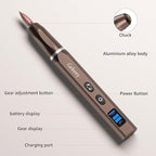 Gekeey Electric Engraving Pen, Cordless Rechargeable Mini Rotary Tool with 42 Bits, Aluminum Body, Variable Speed, Portable Engraver Pen for Metal Wood Glass and Plastic, Brown
