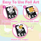 FUNNYB&G Foil Art Craft for Kids - Christmas Crafts Gift Party Favors Stocking Stuffers for Kids Fun Art Supplies Creative Birthday Gift Travel Toys for Girls Boys 4 5 6 7 8 9 Years Old(Insects)