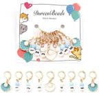 DoreenBeads Stitch Markers for Crocheting and Knitting, Alloy Enamel Crochet Marker Crochet Gifts for Knitting Weaving Sewing Accessories Quilting Jewelry Making