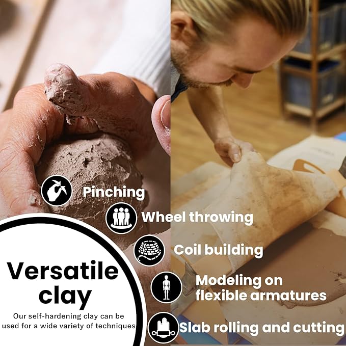 Old Potters Premium Air Dry Clay, Terra Cotta, 10 lbs