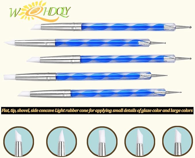 WQHDQLY Pottery Sculpting Tools 45PCS,Clay Tools Pottery Tools Clay Sculpting Tools for Kids Polymer Clay Tools Kit Ceramic Tools for DIY Handcraft Modeling Clay Carving Tools Set