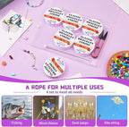 JUPEAN 1 mm Stretchy Bracelet String Elastic String for Bracelet Making Easy to Knot with Jewelry Making Supplies Beading Needles and Container for Storage