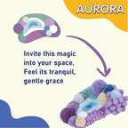 ChillFuzz Latch Hook Kits for Adults - Kids Crochet Kit for Beginners Arts and Craft Kit Moss Rug Coaster Purple Aurora