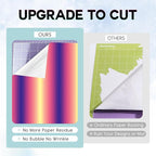 Tintnut Purple Orange Permanent Vinyl - 8 Sheets 12"x10" Gradient Adhesive Self Sticker, Ombre Glossy Self Sticker Water Proofing Vinyl Compatible with Cricut Or Silhouette