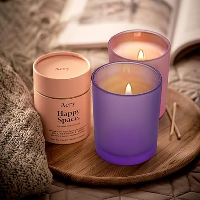 10 OZ Thick Candle Jars for Making Candles 15 Pcs, Empty Jars with Wood Lids for Candle Making, Sample Container, Frosted Yellow