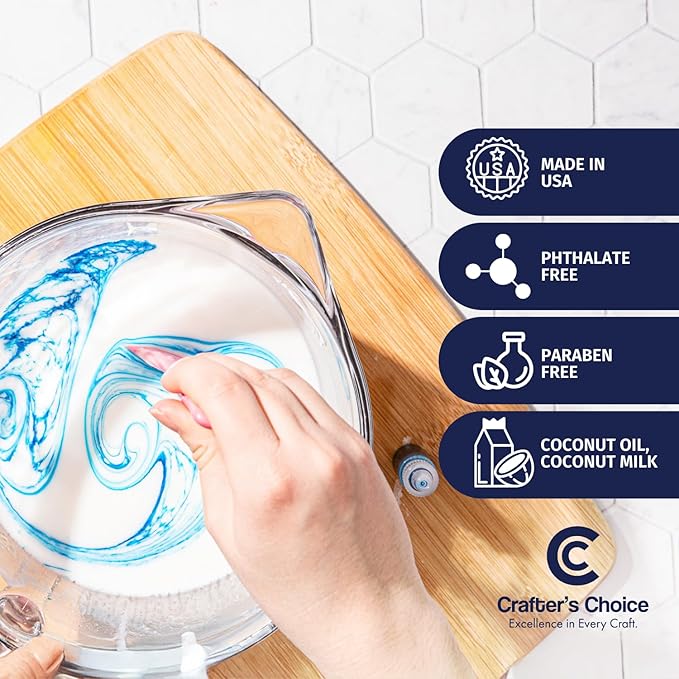 Crafter's Choice Detergent Free Melt and Pour Soap Base for Soap Making and DIY Crafting Projects, SLS/SLES Free, 2LB Block (Coconut Milk)