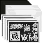 10 PCS 8 x 12 Inch Large Die Cut Storage Envelopes with 1 mm Magnetic Sheets for Dies Storage, Die Storage Envelopes and Magnet Sheets, Stamp and Die Storage Pockets