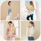 Noocro Crochet Kit for Intermediate or Advanced Levels, Complete Craft Kit for a Floral Daisy Shawl with Step by Step Video Tutorials Detailed Instructions, Perfect Holiday Gift or DIY Project (Khaki)