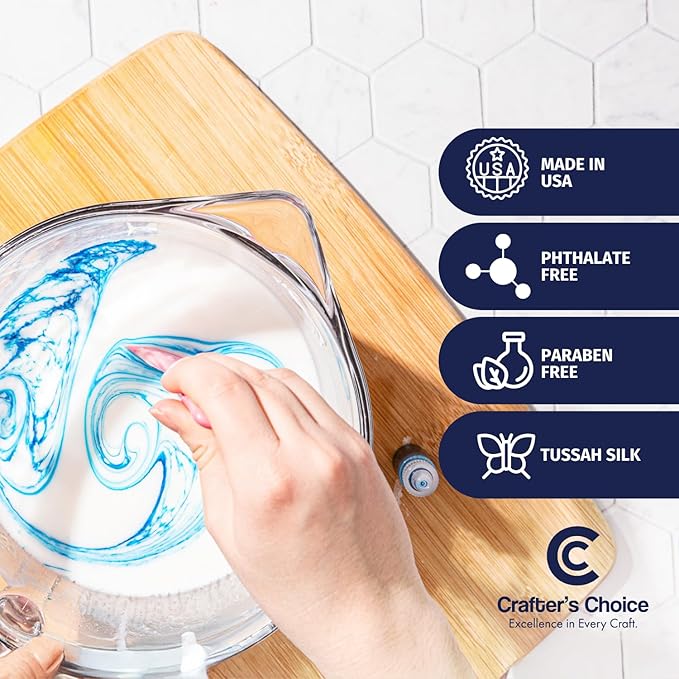 Crafter's Choice Premium Glycerin Melt and Pour Soap Base for Soap Making and DIY Crafting Projects, 5LB Block (Tussah Silk)