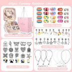 UFU Charm Bracelet Making Kit Girls Beads for Jewelry Making Kit, Unicorns Arts Crafts Gifts Set for Teen Girls Age 5 6 7 8-12, with a Portable Bracelet Organizer Box