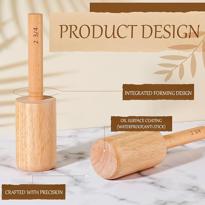 Baderke Cup Pottery Molds, Create Pottery Mug Vases, Cup Molds Crockery Shaping Tool, Assist in Hand Building Crockery Mugs for DIY Ceramic Cup Mug Vase Making(2 3/4'', 13-14 oz)