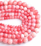 120PCS 6MM Pink Persian Jade Spacer Loose Beads for Jewelry Making DIY Bracelet Necklace 2 Strands