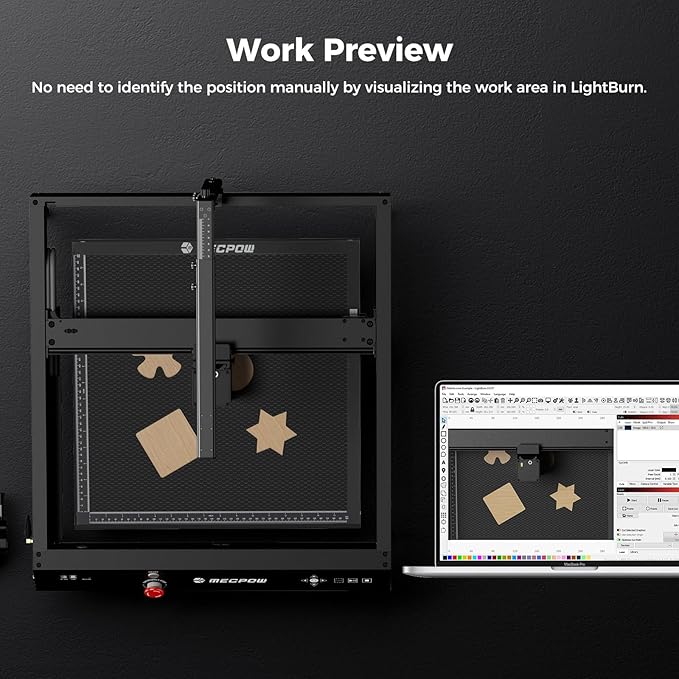 Mecpow MC5 LightBurn Camera Kit for Laser Engravers, 5MP Precise Positioning, 120° Wide Angle Camera for X3/X4/X5 Series and Compatible with 99.99% Engravers