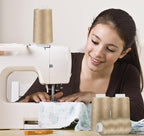 Serger Thread 4 Cones 3000 Yards Each Spool All Purpose Polyester Thread 40S/2 for Sewing, Serger, Overlock, Quilting, Piecing-Dark Khaki