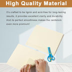 100 Sheets Cream Cardstock 8.5 x 11 Ivory Paper, 200gsm/75lb Off White Paper Card Stock for DIY Cards Making, Greeting Card, Business Cards, School Crafting, Menus, Certificates